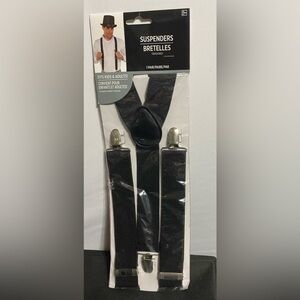 Black Suspenders, Fits Adults & Kids By Amscan New And Sealed